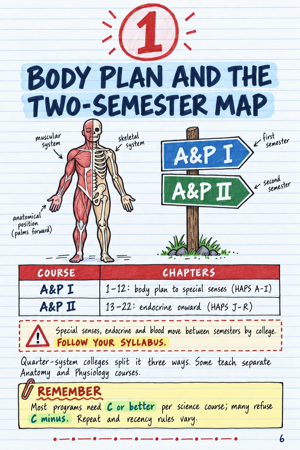 Body Plan and the Two-Semester Map